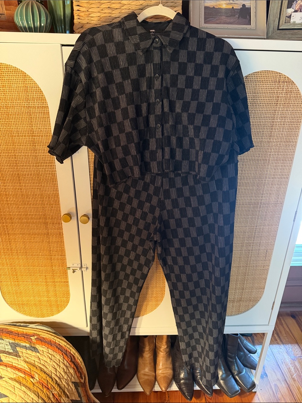 Vans Checked Black & Gray Women’s Set